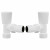 White Angled Manual Radiator Valve Pair Serafino by Venice