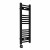 Straight Heated Towel Rail 800x300mm Black with Touch Screen Thermostatic Heating element Masaccio By Dolce