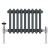 Anthracite 2 Column Cast Iron Style Traditional Horizontal Radiator Choice of Sizes Vitale by Dolce