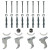 Flat Oval Chrome Radiator Bracket & Fittings Set