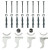 Flat Oval White Radiator Bracket & Fittings Set